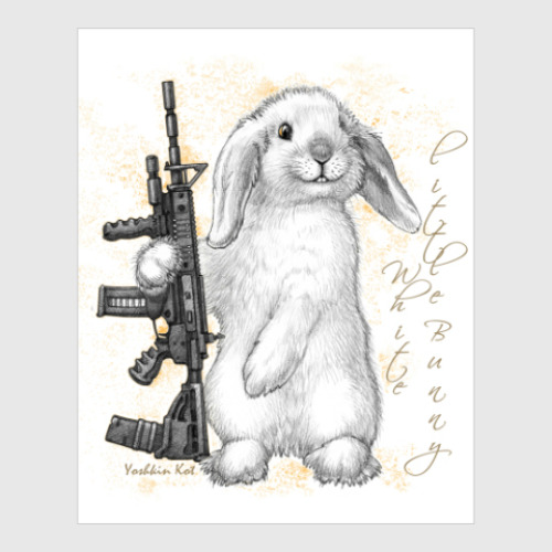 Постер White little Bunny