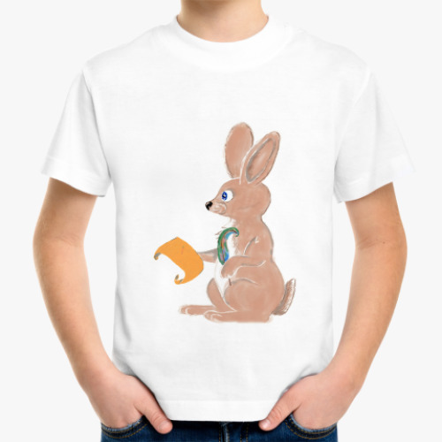 Детская футболка Умный заяц