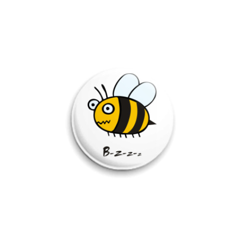 Значок 25мм пчела