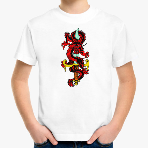 Детская футболка Дракон и меч