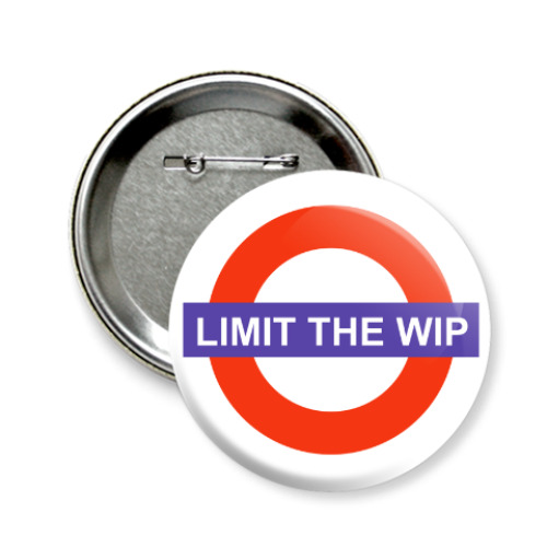 Значок 58мм Limit The Wip
