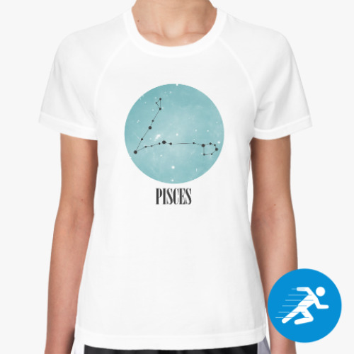 Женская спортивная футболка Знак зодиака Рыбы