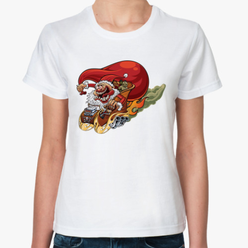 Классическая футболка Crazy Santa
