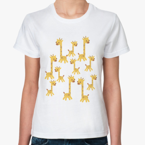 Классическая футболка  'Жирафы'