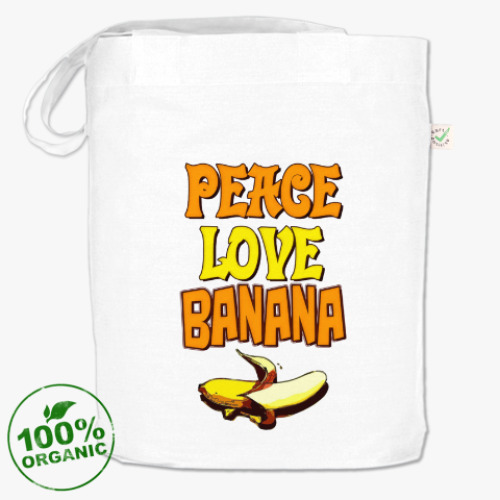 Сумка шоппер Мир, любовь, бананы!