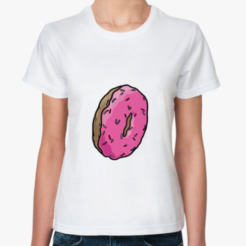 Классическая футболка  пончик donut!