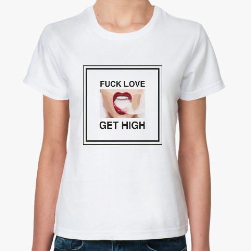 Классическая футболка love high