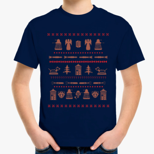 Детская футболка Doctor Who орнамент