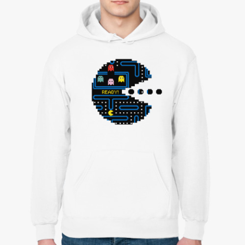 Толстовка худи Pac-Man. PacMan. ПакМан. ПакМен. Pixels. Ready!