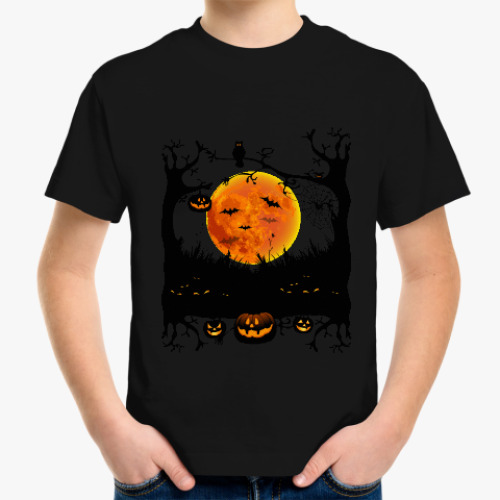 Детская футболка Хеллоуин. Зловещая ночь