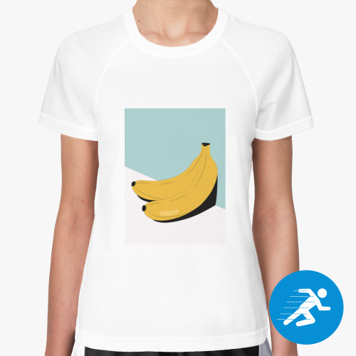 Женская спортивная футболка Бананы