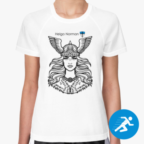 Женская спортивная футболка Скандинавский стиль Валькирия