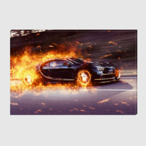 Холст Bugatti Chiron Fire