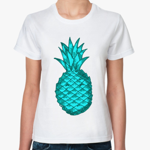 Классическая футболка Зеленый ананас