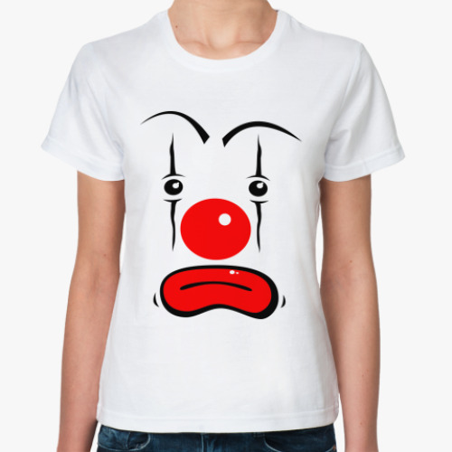 Классическая футболка  Грустный клоун