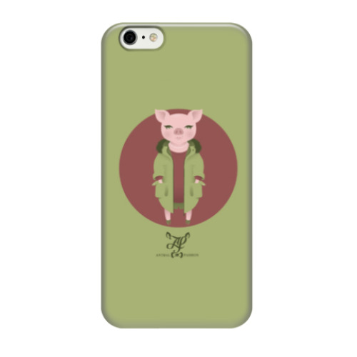 Чехол для iPhone 6/6s Animal Fashion: P is for Pig in parka