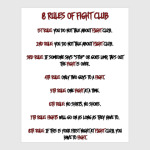 8 rules of fight club