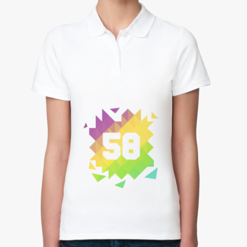 Женская рубашка поло Цифра 58 (Low Poly)