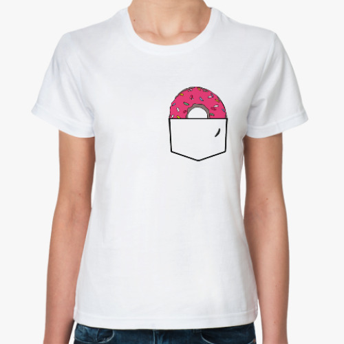 Классическая футболка Пончик в кармане