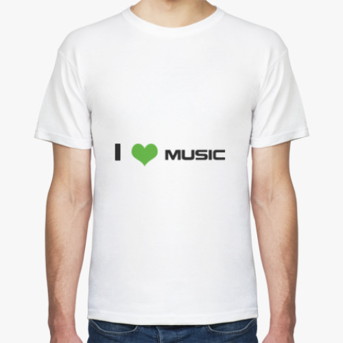 Футболка I love music