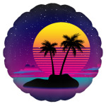 Закат в Майами в стиле ретро