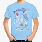 Акварельный подводный мир