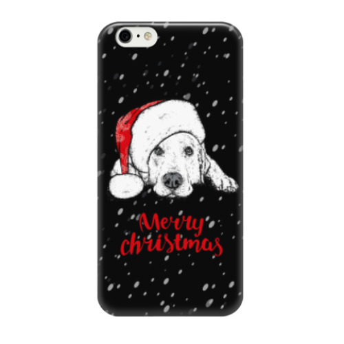 Чехол для iPhone 6/6s Собака Санта