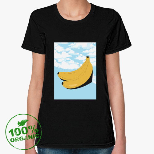Женская футболка из органик-хлопка Бананы
