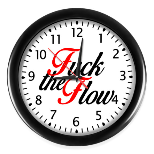 Настенные часы Fuck the flow