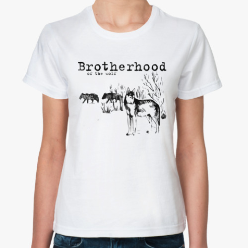 Классическая футболка Волки. Brotherhood