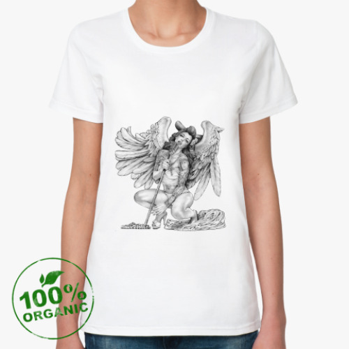 Женская футболка из органик-хлопка Singing Angel