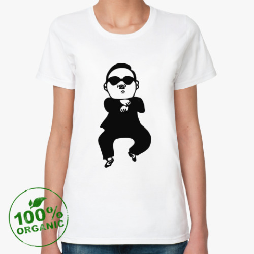 Женская футболка из органик-хлопка В стиле гангнам (gangnam)