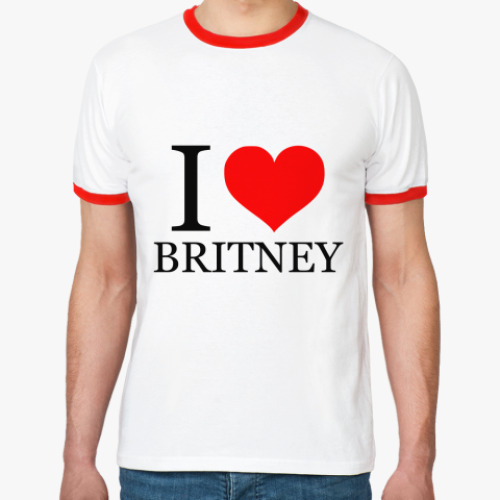 Футболка Ringer-T  I love Britney
