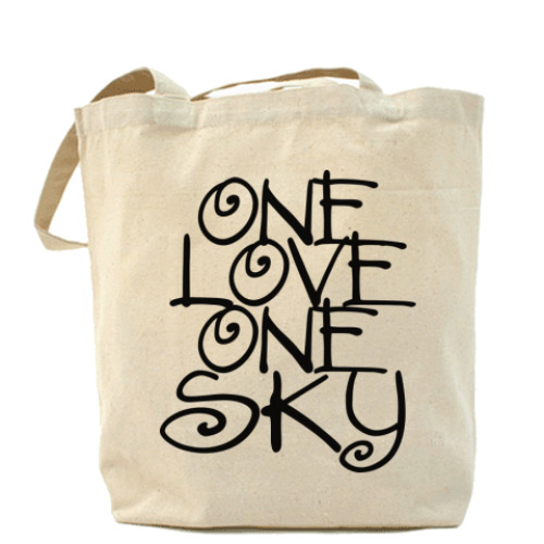 Сумка шоппер ONE love, ONE sky