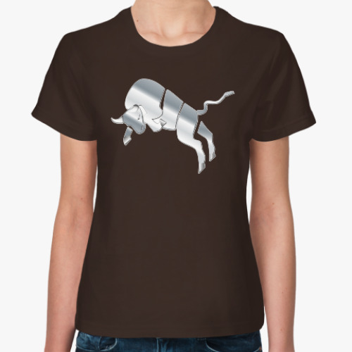 Женская футболка Metal bull