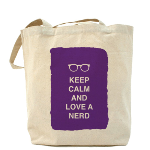 Сумка шоппер Keep calm and love a nerd