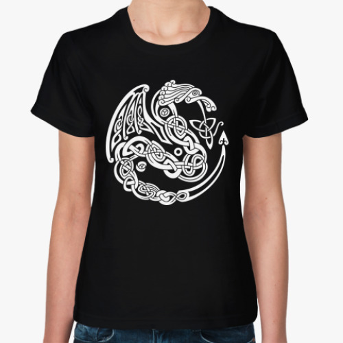 Женская футболка Кельтский дракон