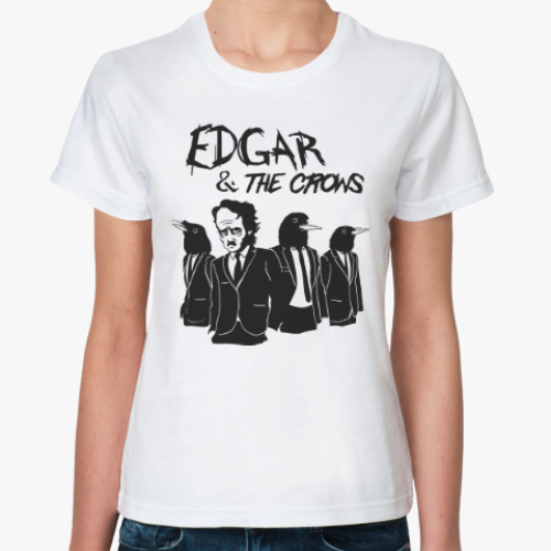 Классическая футболка Эдгар По и Вороны