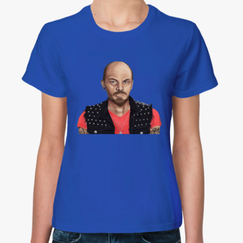 Женская футболка Ленин хиппи