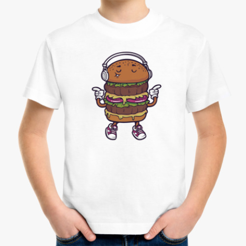 Детская футболка Двойной музыкальный бургер