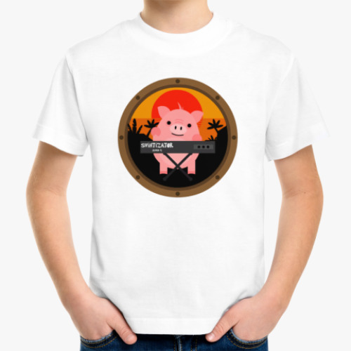 Детская футболка Хрюн-Мухрюн в иллюминаторе
