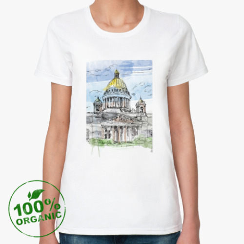Женская футболка из органик-хлопка Исаакиевский собор . Питер