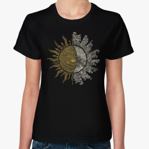 Женская футболка Солнце и Луна