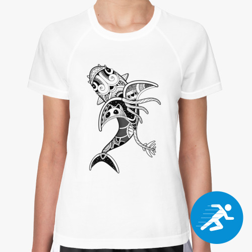 Женская спортивная футболка Акула с зубастой улыбкой