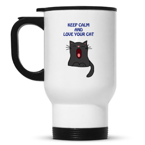 Кружка-термос Keep calm and love your cat