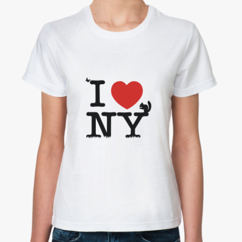 Классическая футболка I love New York