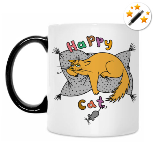Кружка-хамелеон Happy cat
