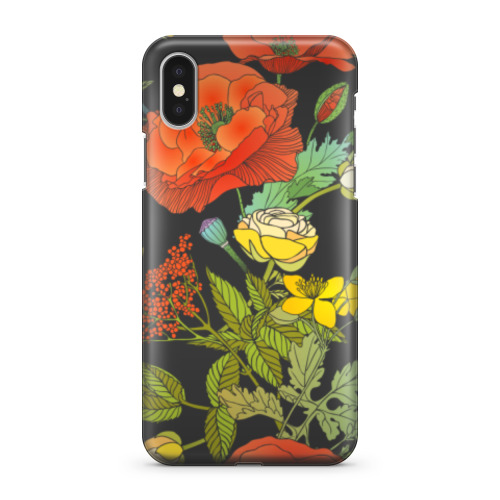 Чехол для iPhone X цветы