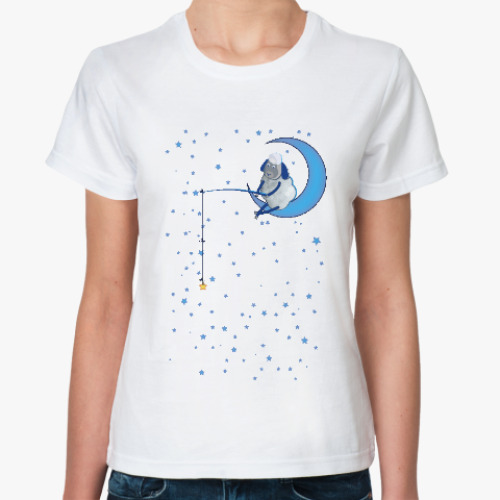 Классическая футболка Барашек на луне