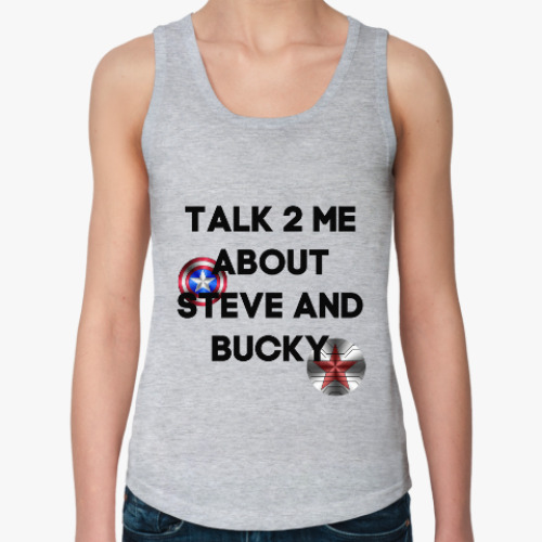 Женская майка Talk to me about Steve and Bucky
